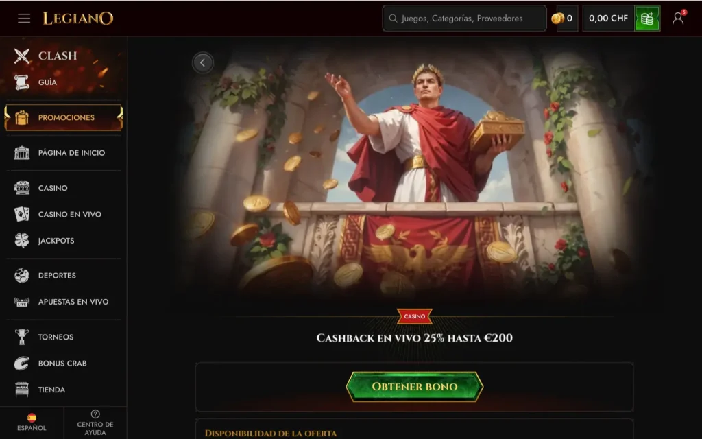 Legiano Bonos de devolución de efectivo