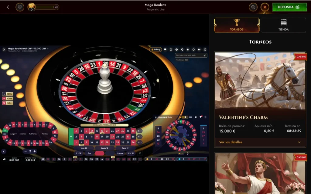 Legiano Live juego de ruleta