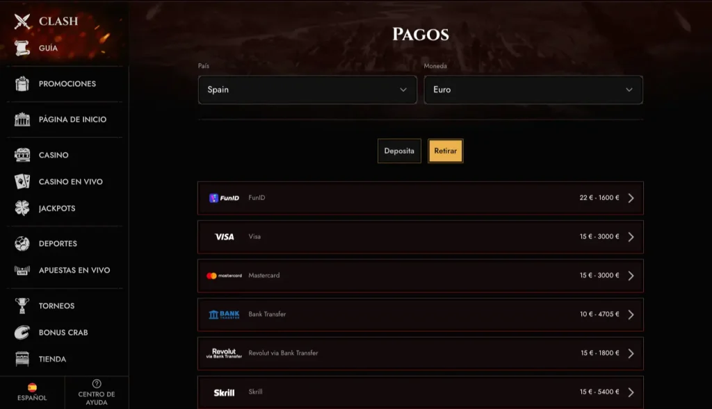 Legiano métodos de retiro